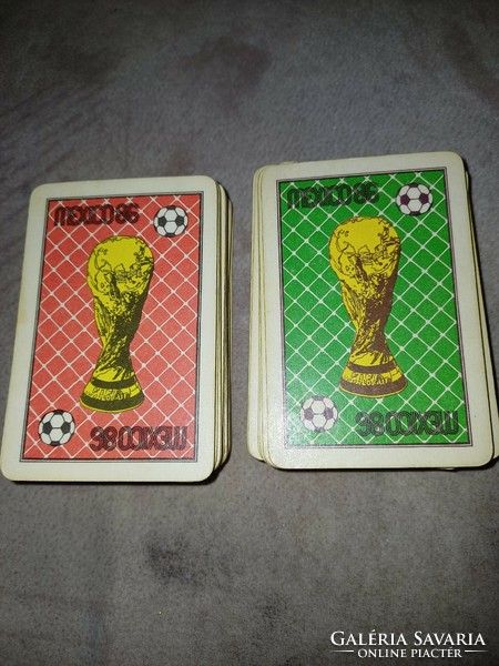 Retro 1986-os Mexicoi labdarúgó világbajnokság alkalmából gyártott francia kártya