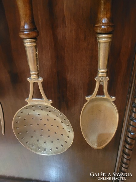 Antique French copper kitchen set