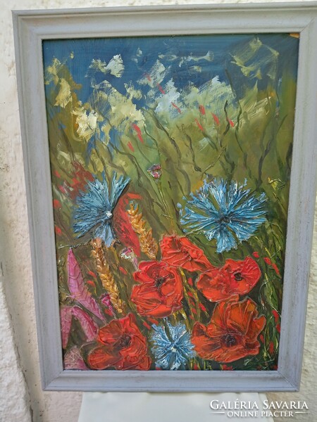 Turkish tivadar: field flowers 3d oil painting