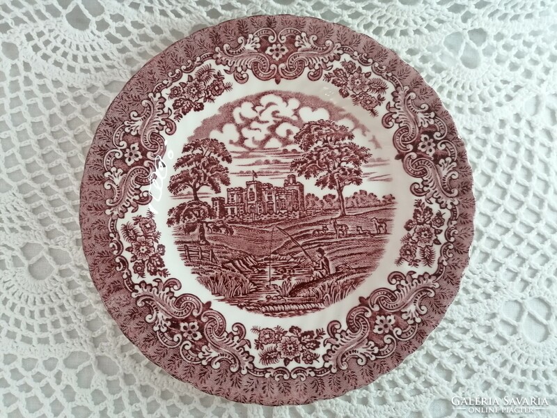 British Anchor Ironstone "Olde Country Castles" England, 3 db kistányér