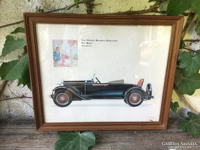 Old car pictures rounded, children's room or study decoration