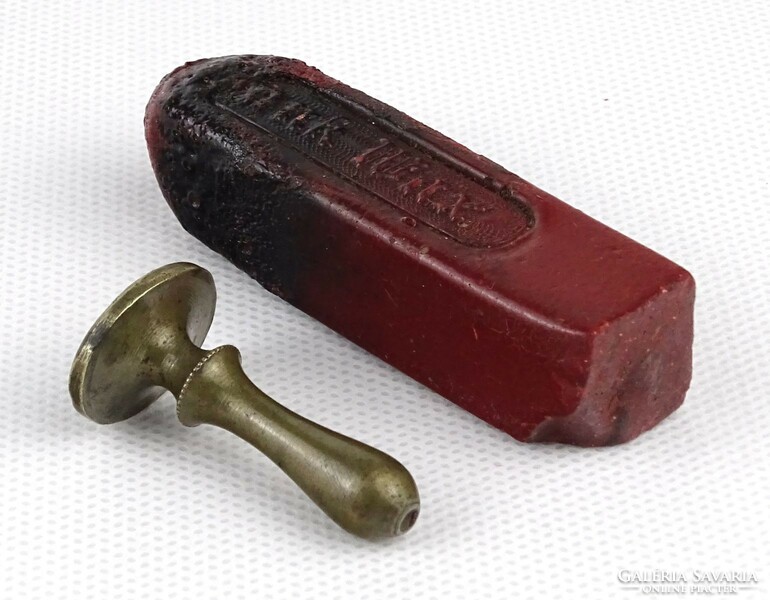 1O647 antique monogrammed copper with sealing wax