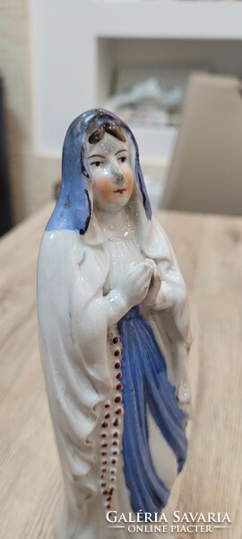 Antique porcelain grace object Virgin Mary porcelain statue.