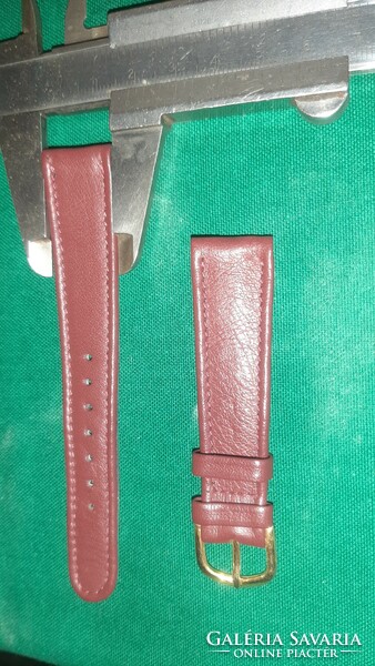 Leather watch strap