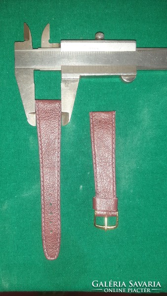 Leather watch strap