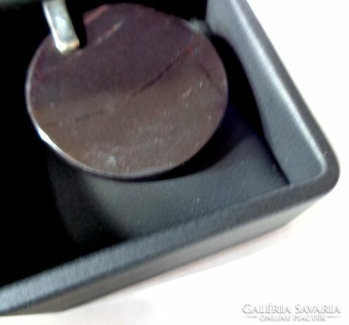 Sugilite - richterite large circular pendant on silver pendant rare!!!
