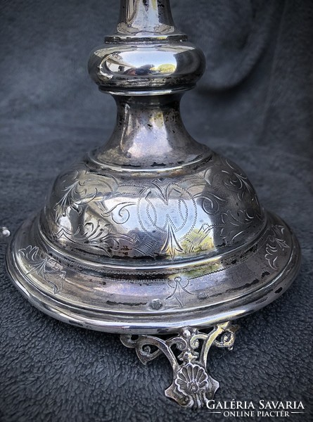 Pair of antique silver candle holders!