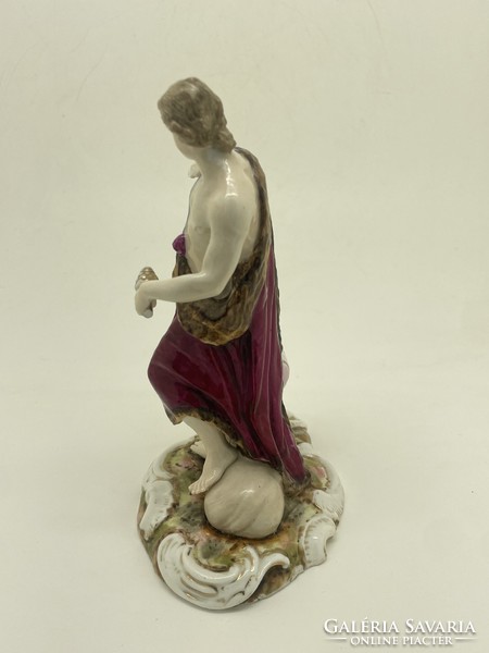 German continental porcelain lady figure dressel small 15cm