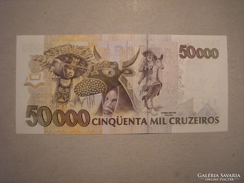 Brazil-50,000 cruzeiros 1992 unc