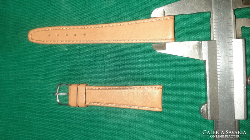 Leather watch strap