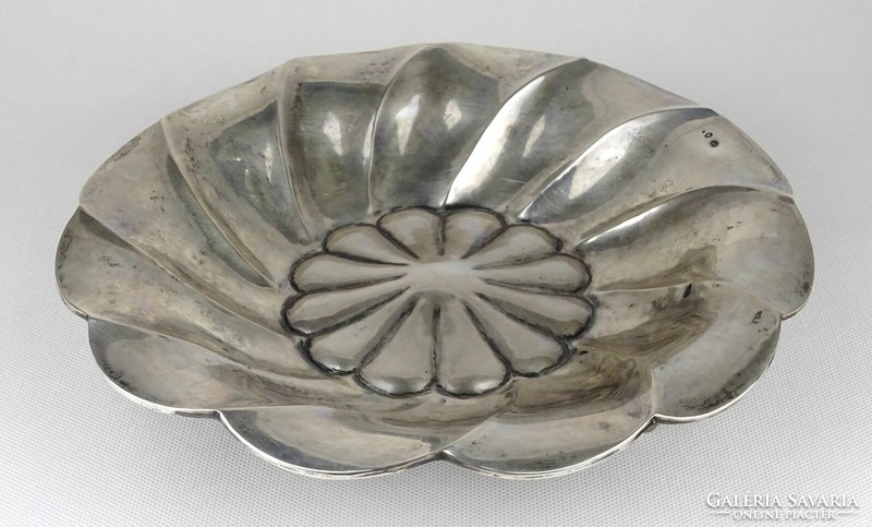 1O694 old marked 800 art deco silver centerpiece serving bowl 375 g