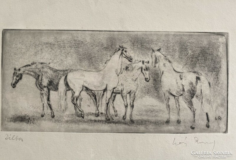 Láng rudolf: at noon - etching