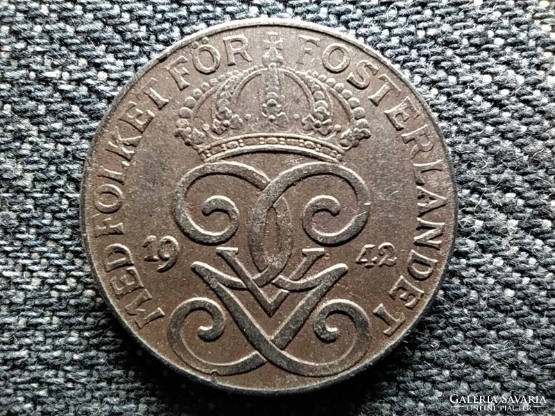 Sweden v. Gusztáv (1907-1950) 2 coins 1942 (id49096)