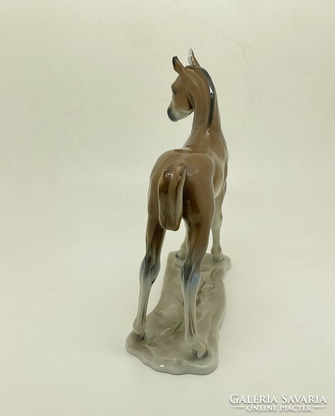 Rosenthal porcelán kézzel festett ló Karner 1934 csikó 18cm