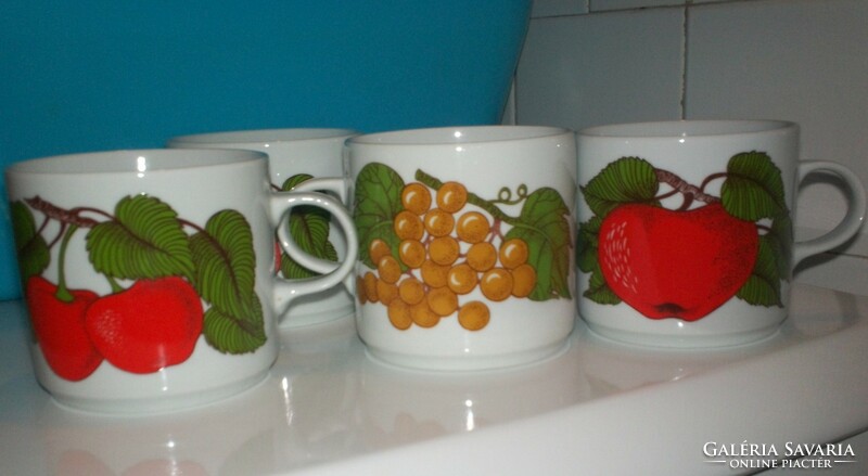 Retro lowland home factory mugs, mugs with fruit patterns 3 dl