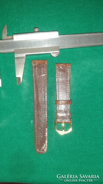 Leather watch strap