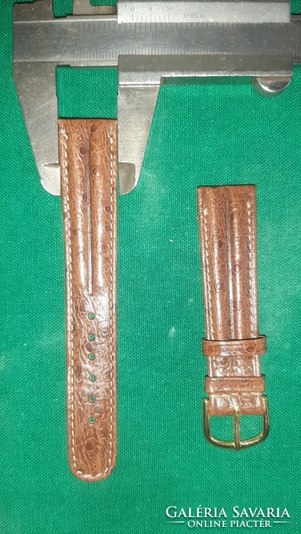 Leather watch strap