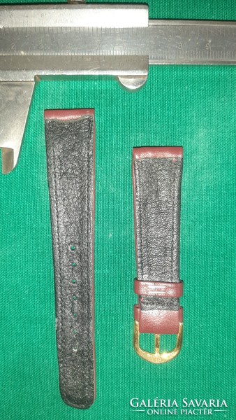 Leather watch strap