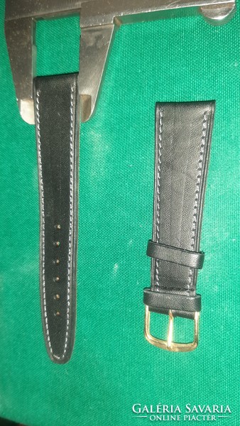 Leather watch strap