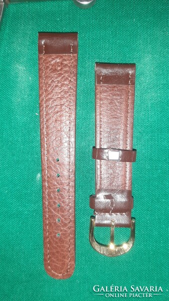 Leather watch strap