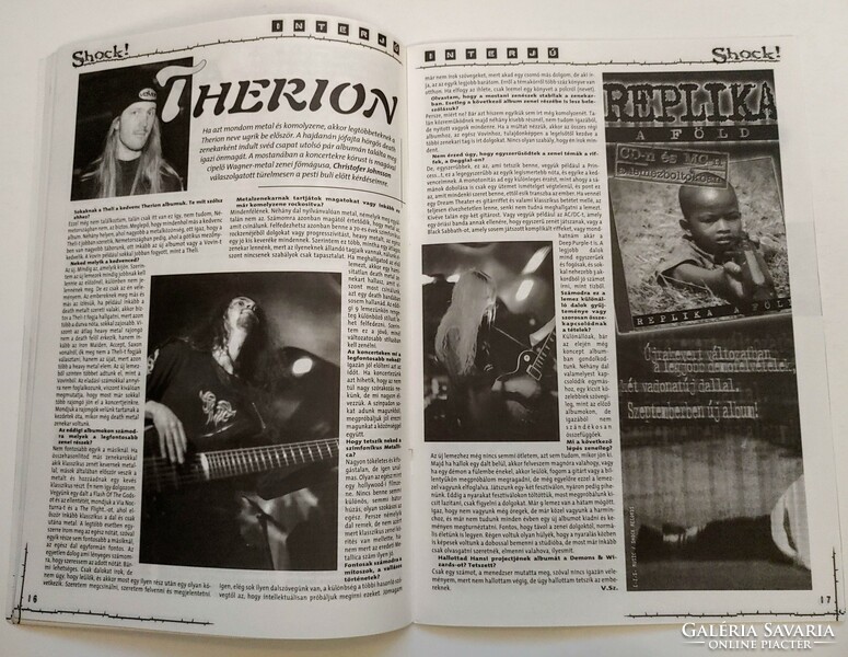 Shock magazine 00/1 nemesis sentenced mindfeed therion ectomorph voivod tank trap neck sprain vhk