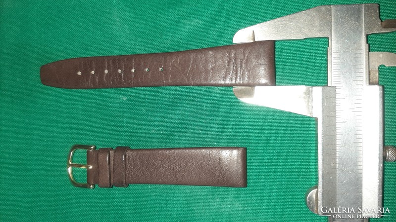 Leather watch strap