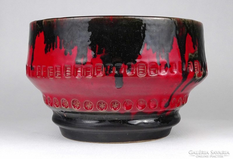 1O896 laboratory mónica: red black ceramic bowl