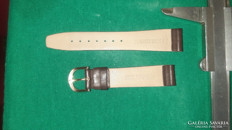 Leather watch strap