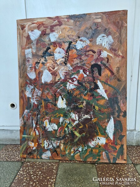 1980/90 K. Presumably Austrian or German spackle technique contoured abstract 60x80