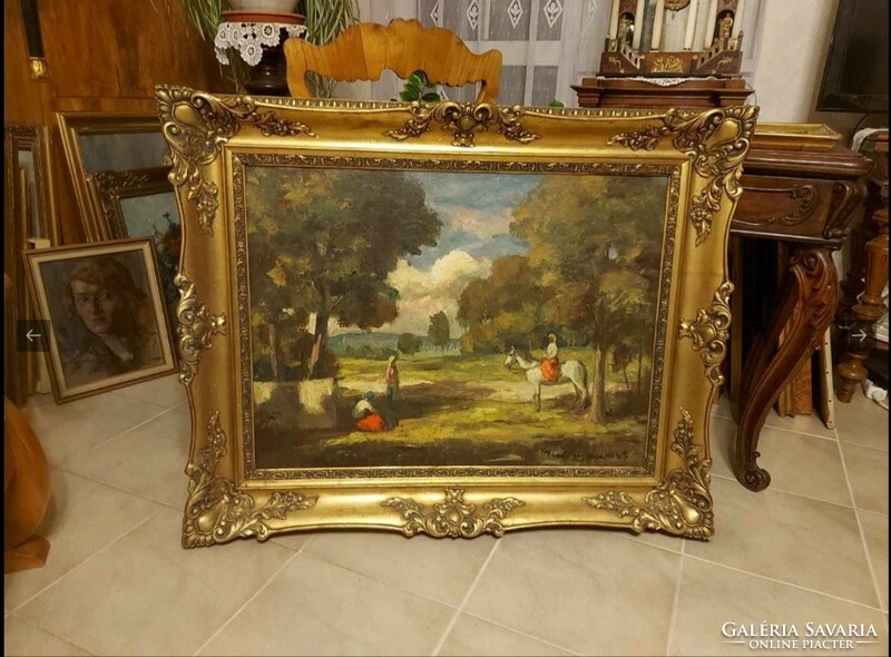 An antique painting by Béla Iványi Grünwald!