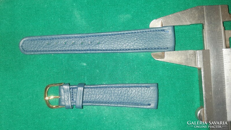 Watch strap leather blue