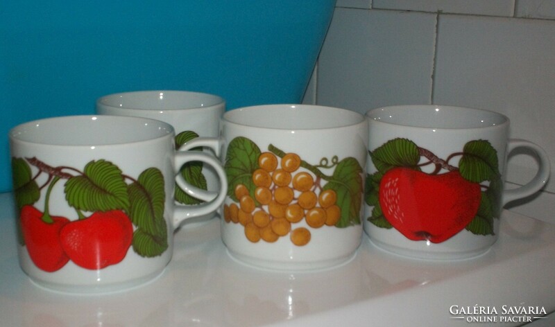 Retro lowland home factory mugs, mugs with fruit patterns 3 dl