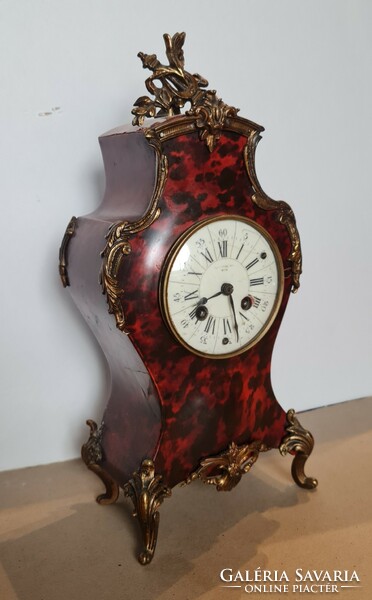 Boulle nature antique table clock