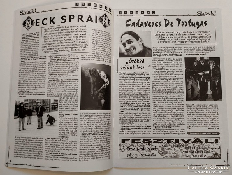 Shock magazine 00/1 nemesis sentenced mindfeed therion ectomorph voivod tank trap neck sprain vhk