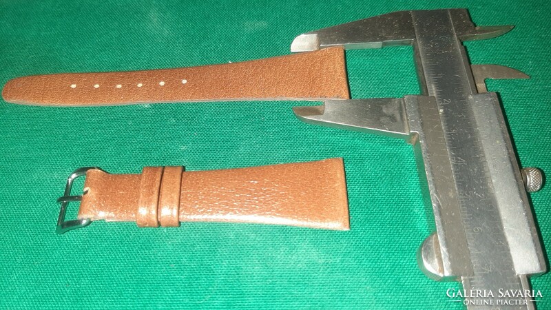 Brown leather watch strap