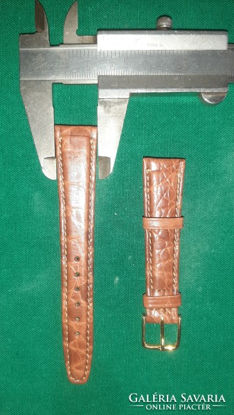 Leather watch strap