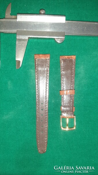 Leather watch strap