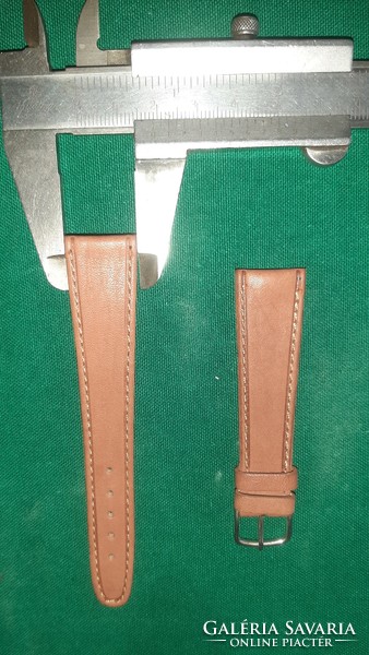 Leather watch strap