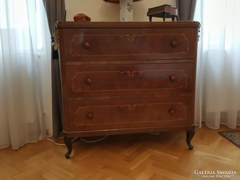 Complete marquetry bedroom set (1930s)