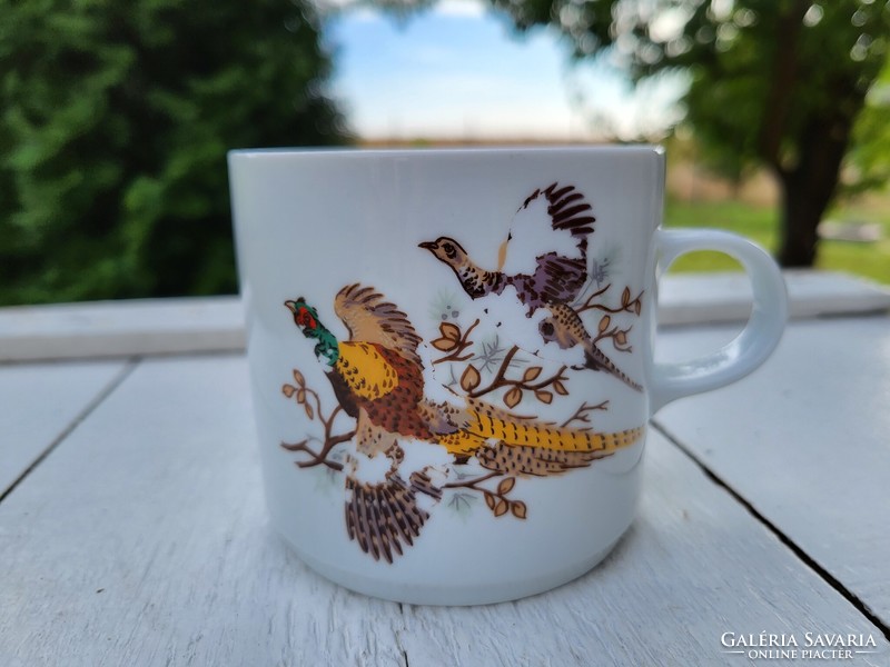 Alföld porcelain_a very rare, pheasant factory mug