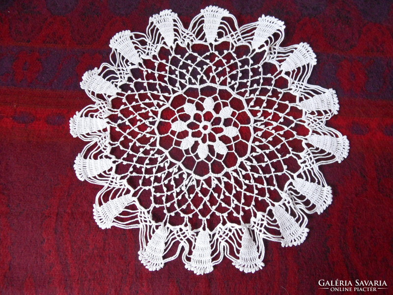 Hand crochet lace tablecloth