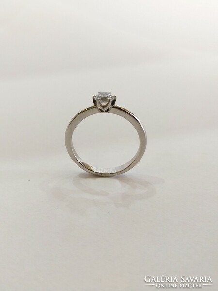 New, 14 carat, 2.49g. White gold engagement ring for women. (No. 23/43)
