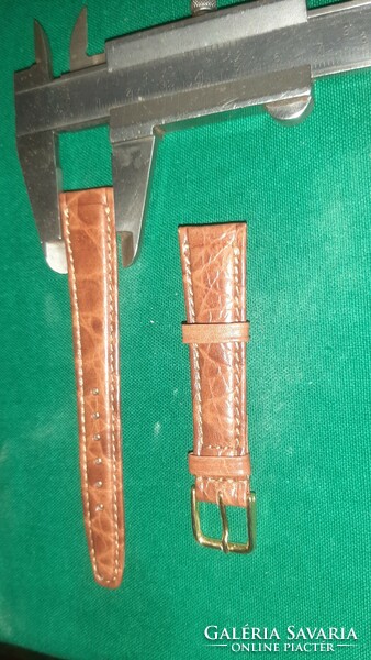 Leather watch strap