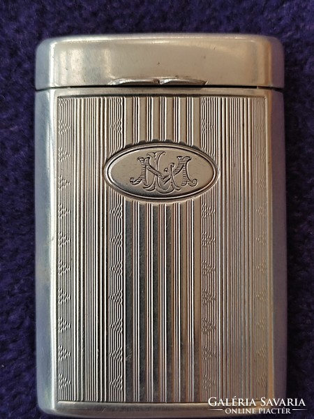 Silver match case