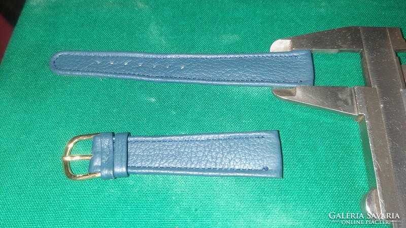 Watch strap leather blue