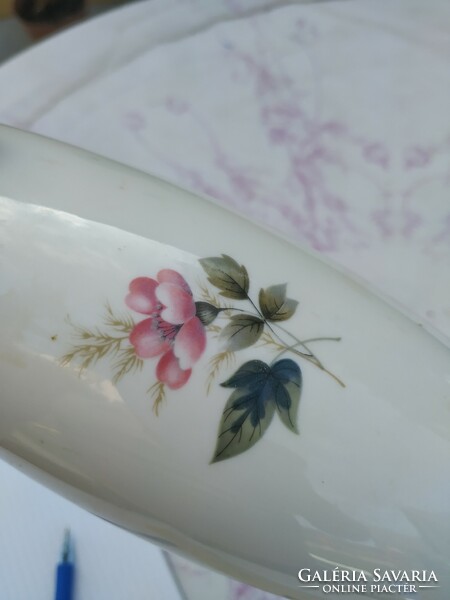 Hollóházi porcelán virágos váza  eladó! 20 cm