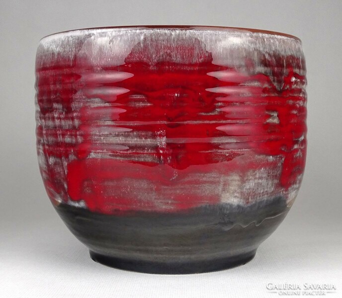 1O890 laboratory mónica: red black ceramic bowl