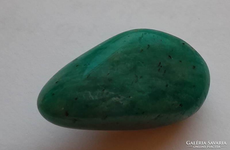 Kitűző-bross (zöld - aventurin -  kristály kőzet)