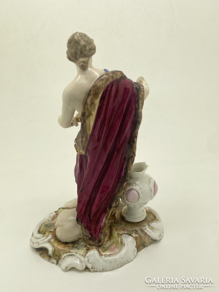 German continental porcelain lady figure dressel small 15cm