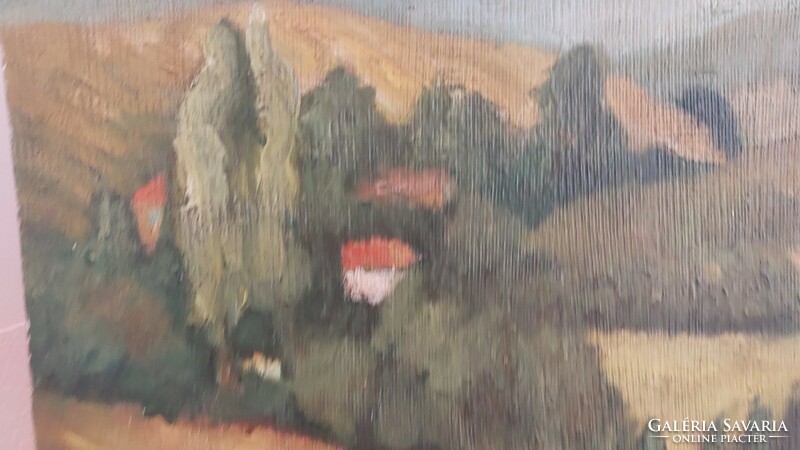 (K) hills-mountains landscape painting 48x34 cm